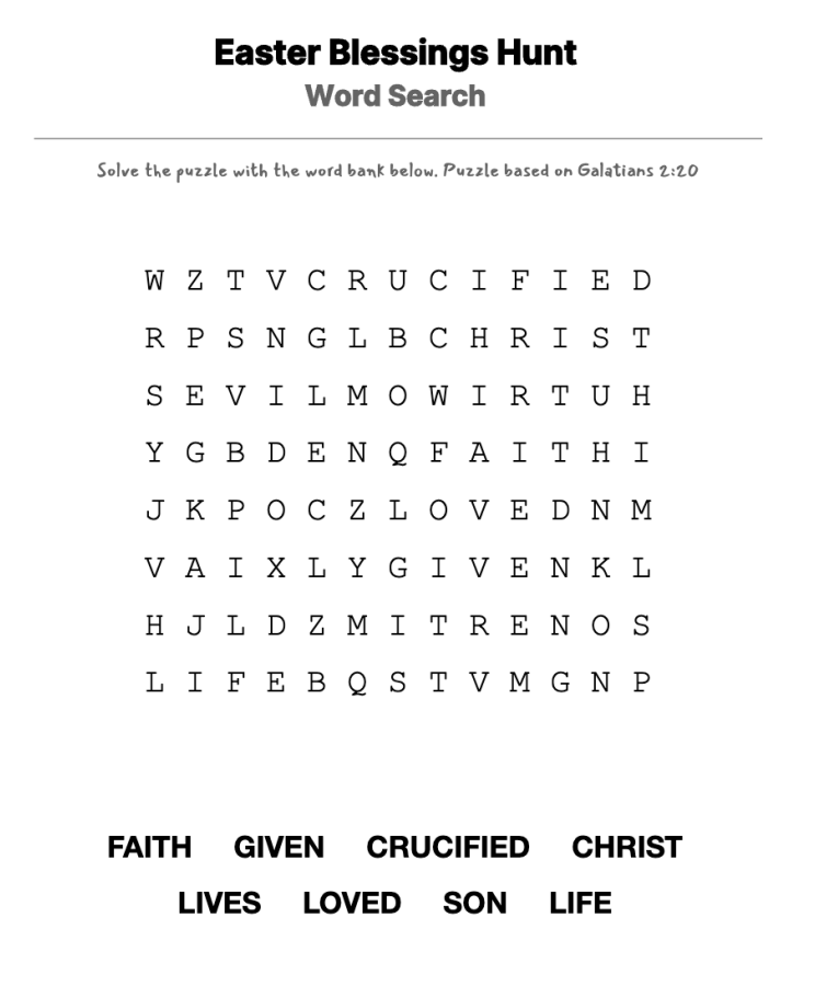 Christ in Me word-search